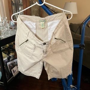 Women size 10 cream color Bermuda shorts